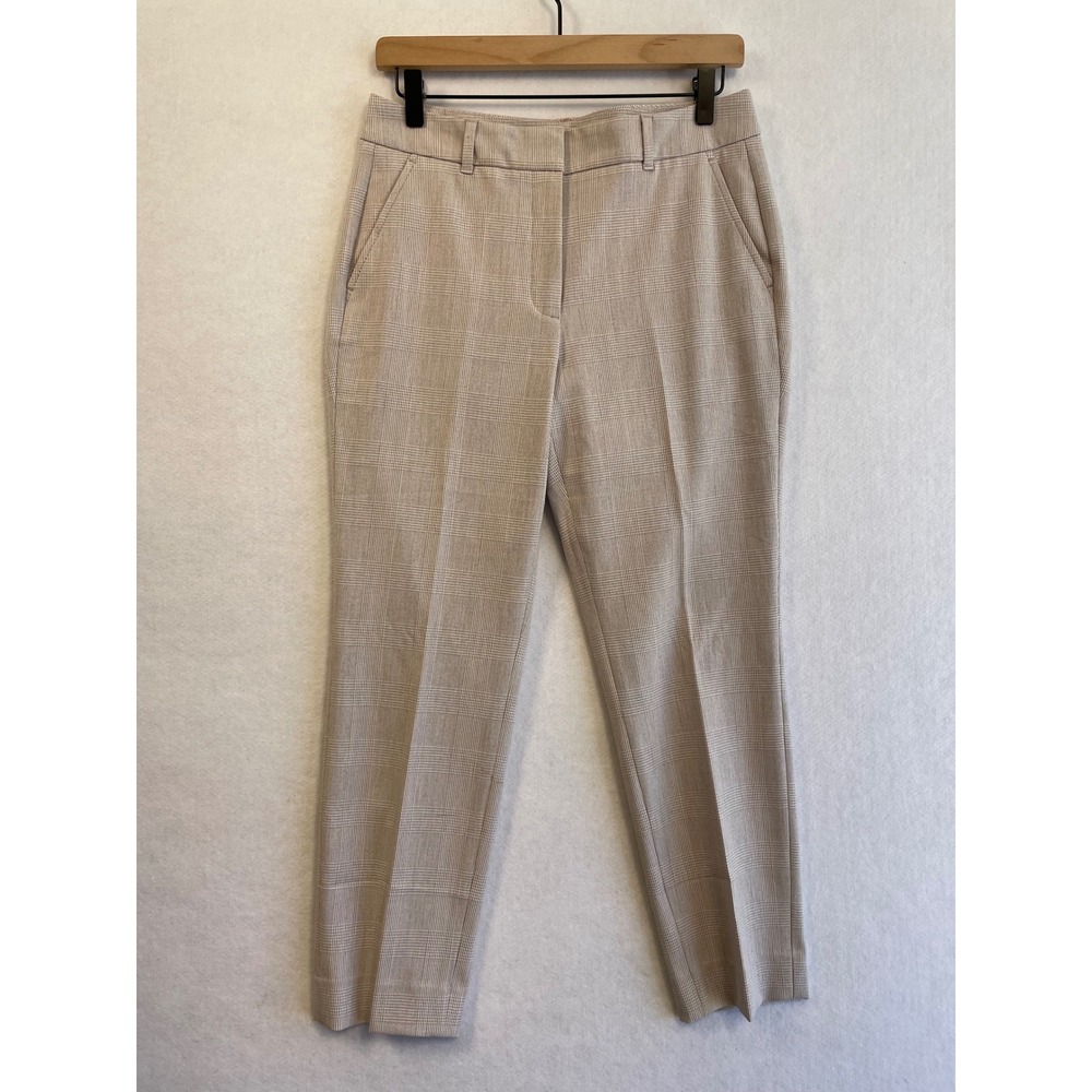 White House Black Market Elle Plaid Slim Ankle Pants Tinted Glen Plaid NWT 8P